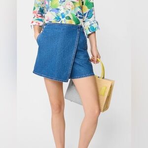 J. McLaughlin Blue Denim Mini Skort